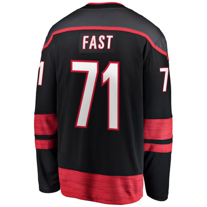Jesper Fast Carolina Hurricanes   Home Breakaway Jersey - Black