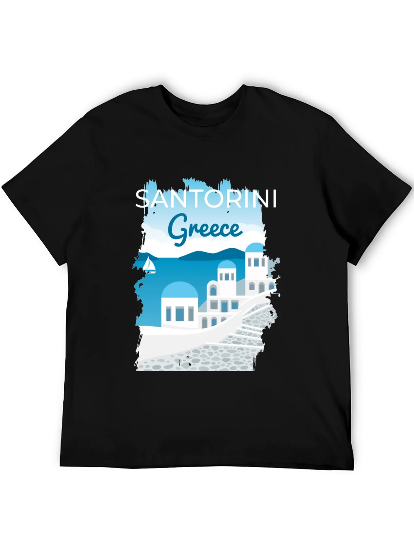 Santorini Greece Graphic T-Shirt