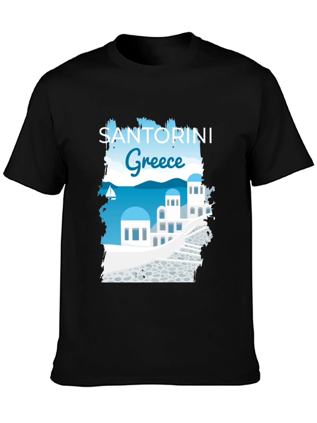 Santorini Greece Graphic T-Shirt