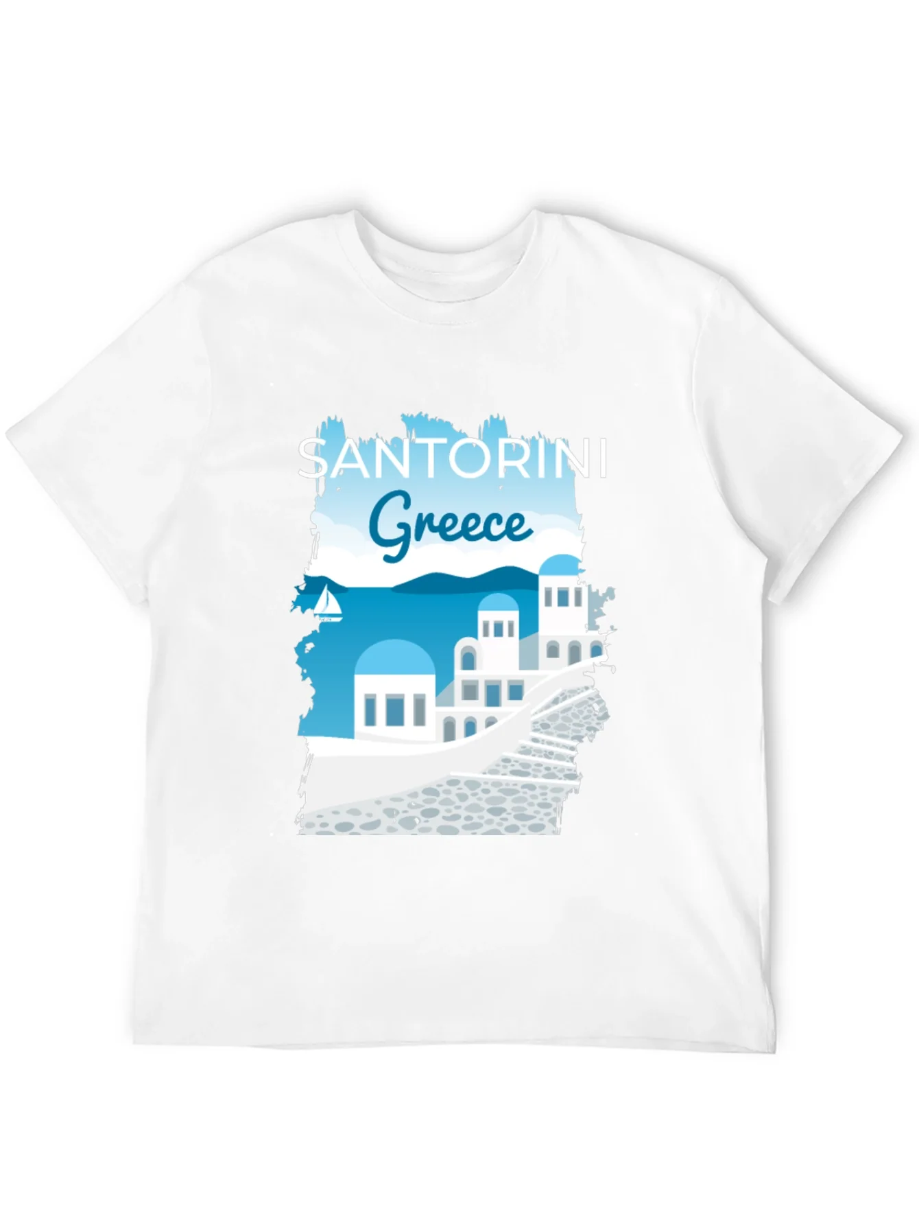 Santorini Greece Graphic T-Shirt