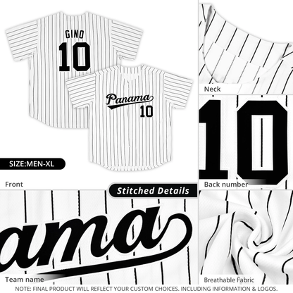 Custom Pinstripe Baseball Jersey Button Down Shirt Personalized for AdultsYouth