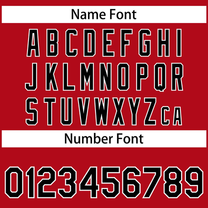 Custom Red Black-White Solider Classic Style Authentic Baseball Jersey