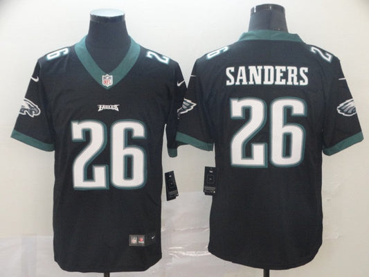 Men's Philadelphia Eagles Miles Sanders #26 Black Game Jersey1