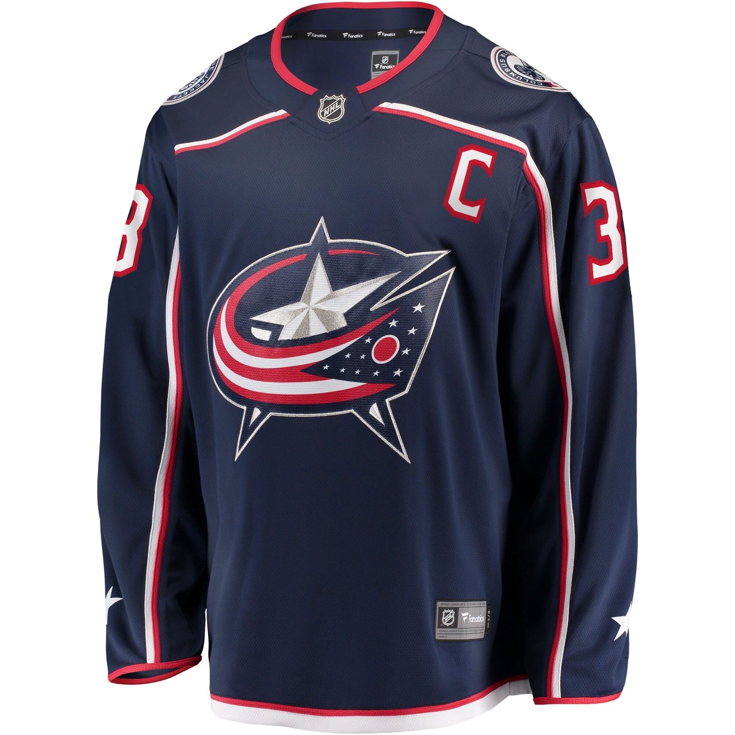 Boone Jenner Columbus Blue Jackets Home Captain Patch Breakaway  Jersey - Navy