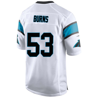 C.Panthers #53 Brian Burns White Stitched Player Game Football Jerseys
