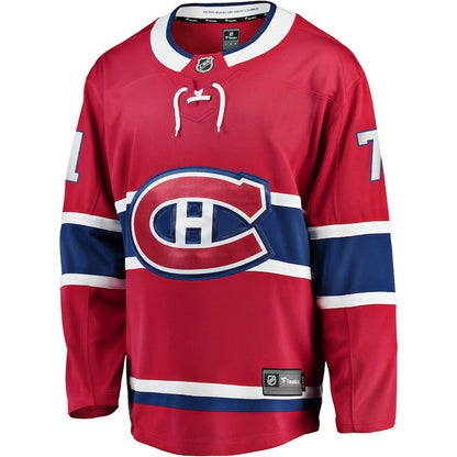 Jake Evans Montreal Canadiens   Home Breakaway  Jersey - Red