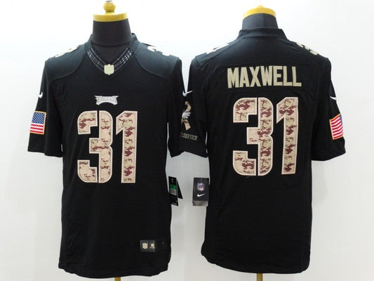 Men's Philadelphia Eagles Byron Maxwell #31 Black Game Player Jersey1