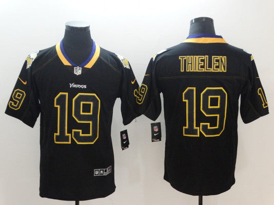 Men's Minnesota Vikings #19 Adam Thielen Black Alternate Game Jersey1