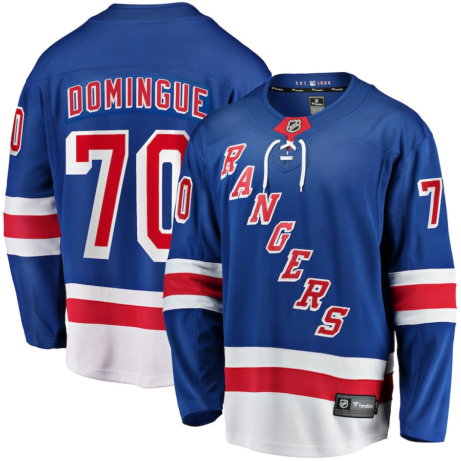 Louis Domingue New York Rangers   Home Breakaway Jersey - Blue