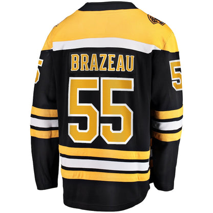 Justin Brazeau Boston Bruins   Home Premier Breakaway  Jersey - Black