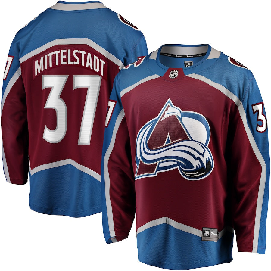 Casey Mittelstadt Colorado Avalanche   Home Breakaway Jersey - Burgundy