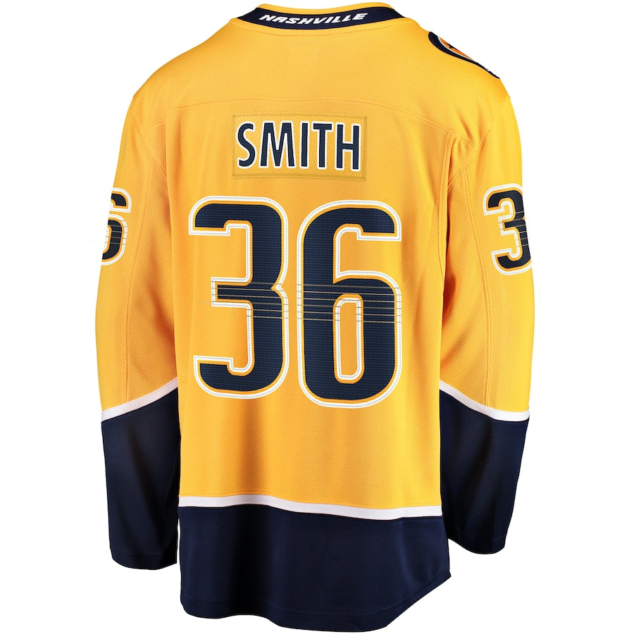 Cole Smith Nashville Predators   Premier Breakaway  Jersey - Gold