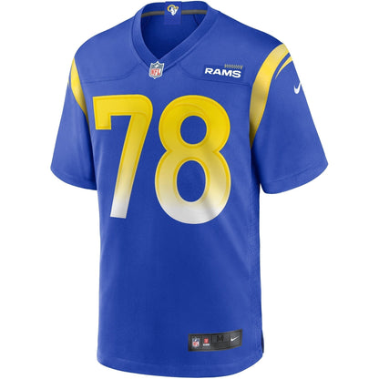 Jackie Slater Los Angeles Rams Nike Game Retired   Jersey - Royal