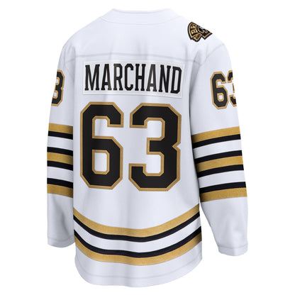 Brad Marchand Boston Bruins   100th Anniversary Premier Breakaway  Jersey - White
