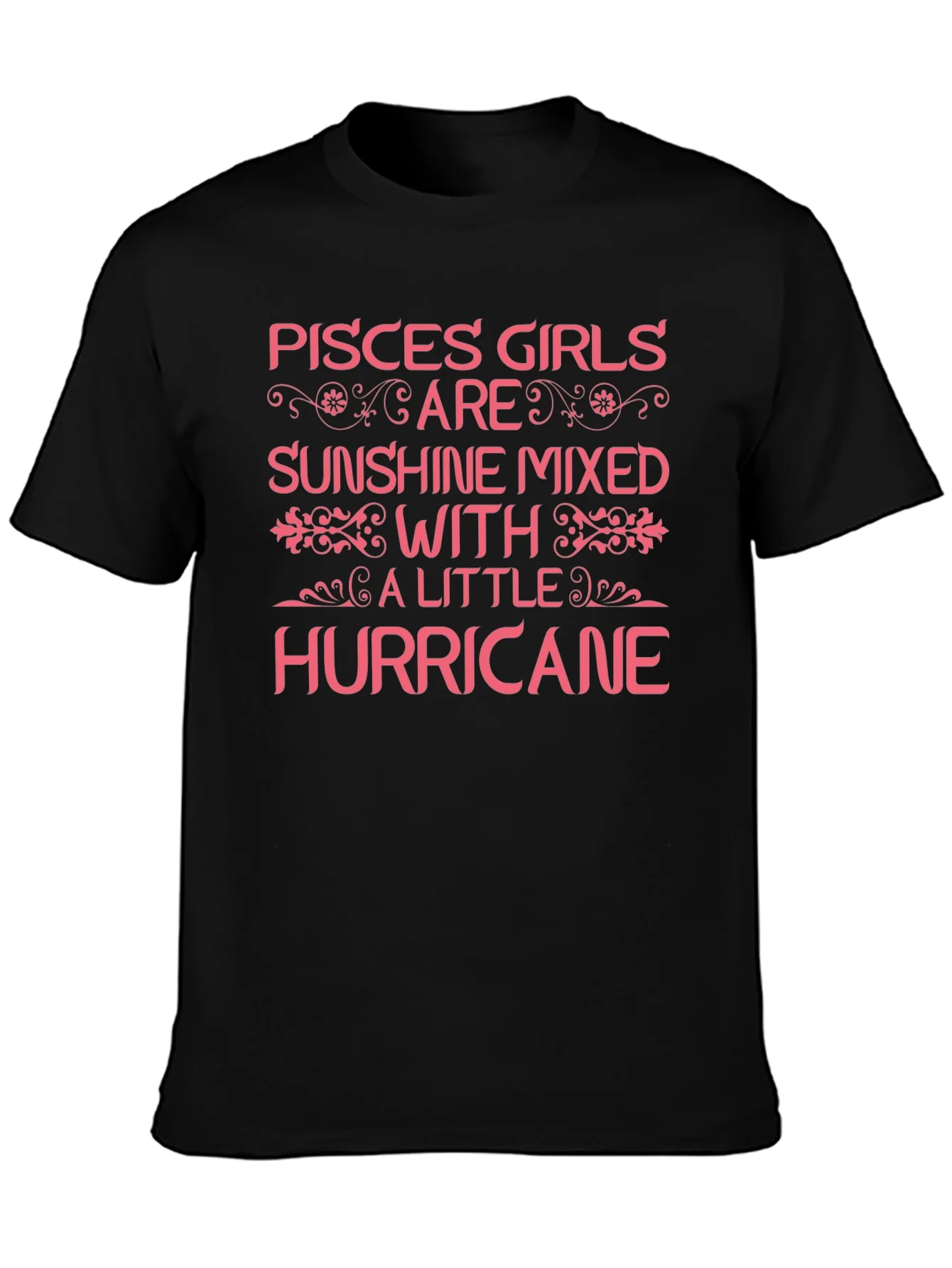 Pisces Girls Sunshine Hurricane Black T-Shirt