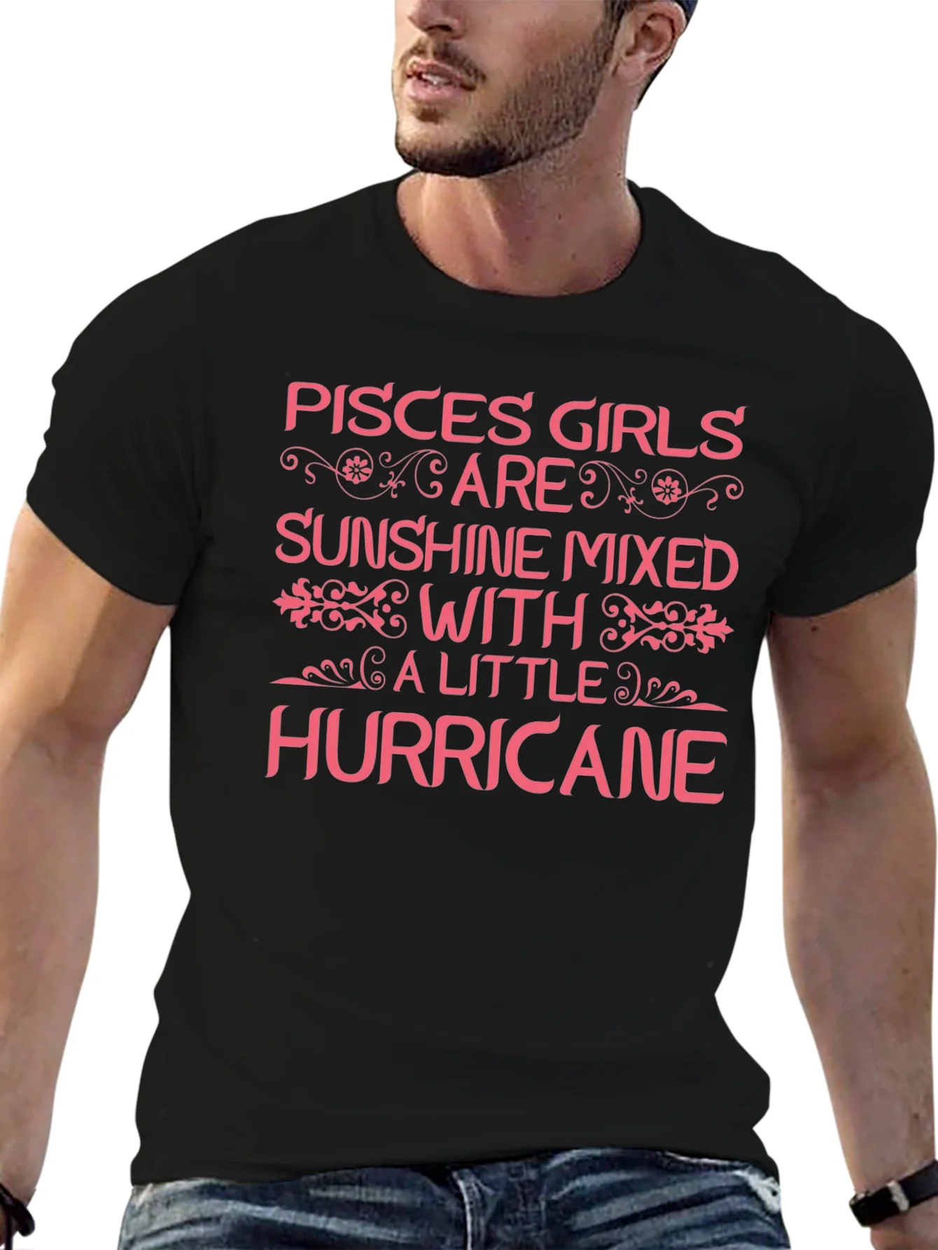 Pisces Girls Sunshine Hurricane Black T-Shirt