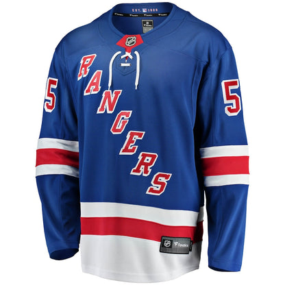 Ryan Lindgren New York Rangers   Home Breakaway Replica Jersey - Blue