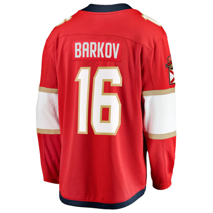 Men's Florida Panthers Aleksander Barkov Fanatics Red 2025 Stanley Cup Final Home Breakaway Player Jersey