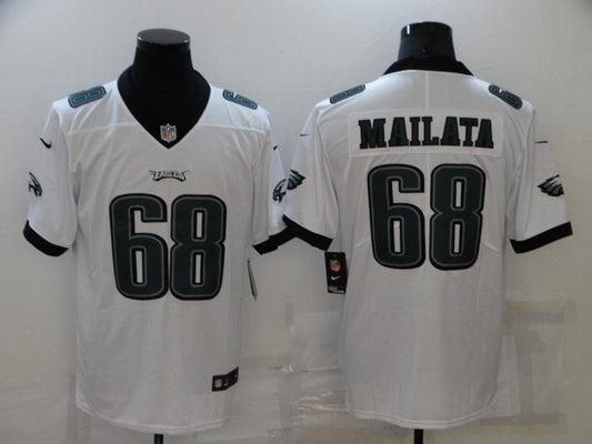 Men's Philadelphia Eagles Jordan Mailata #68 White Game Jersey1