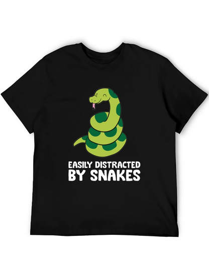 Easily Distracted By Snakes Graphic T-Shirt