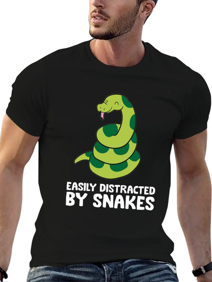 Easily Distracted By Snakes Graphic T-Shirt