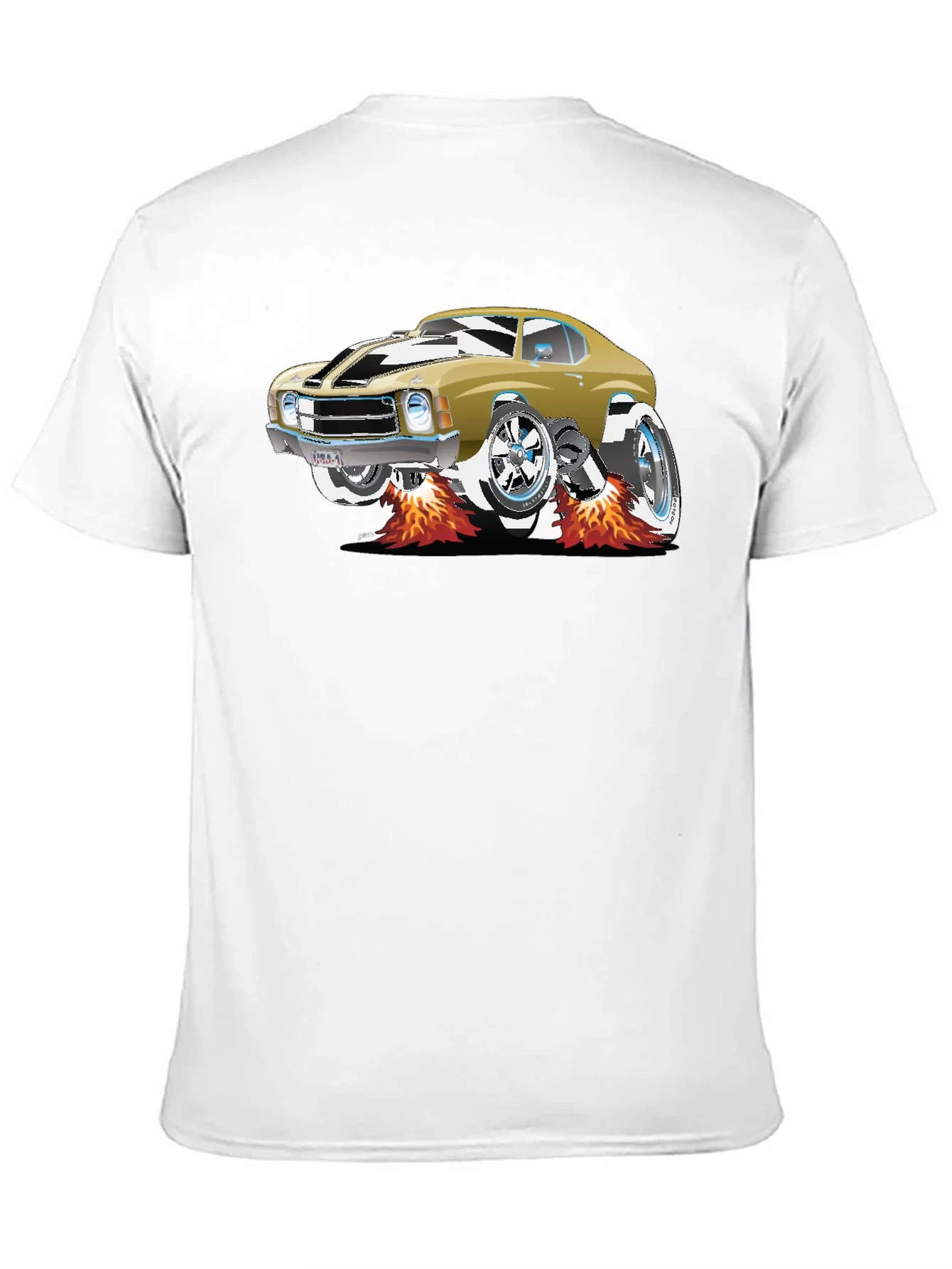 Car Graphic Tee - Black Cotton T-Shirt