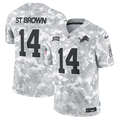 Amon-Ra St. Brown Detroit Lions Nike 2024 Salute to Service Limited Jersey - Arctic Camo
