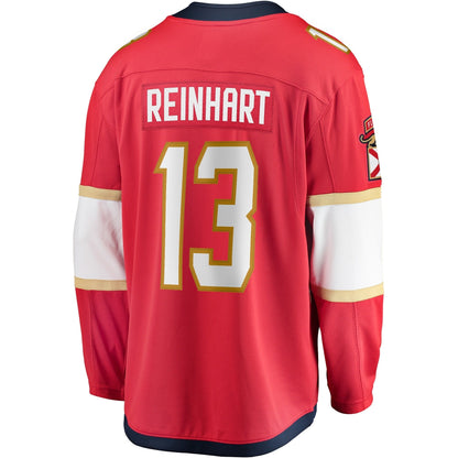 Sam Reinhart Florida Panthers   Home 2024 Stanley Cup Champions Breakaway  Jersey  Red