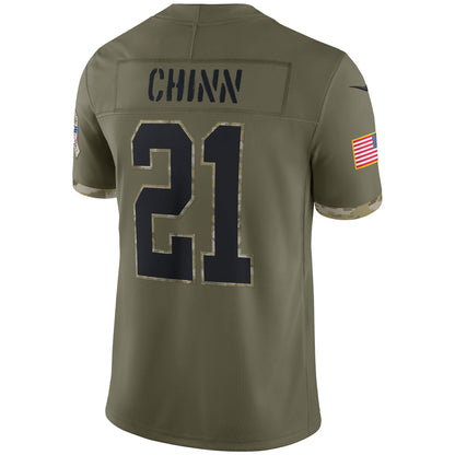 Jeremy Chinn Carolina Panthers Nike 2022 Salute To Service Limited Jersey - Olive