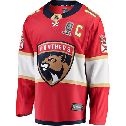 Aleksander Barkov Florida Panthers   Home 2024 Stanley Cup Champions Breakaway  Jersey  Red