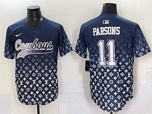 Men's Dallas Cowboys Micah Parsons #11 Navy Team Game Player Jersey
