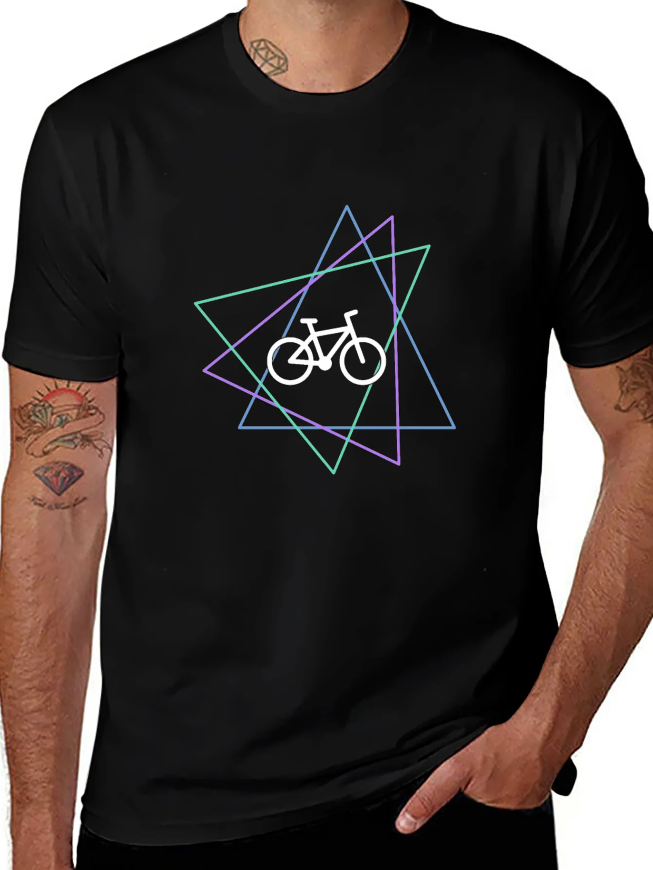 Geometric Bike Graphic T-Shirt