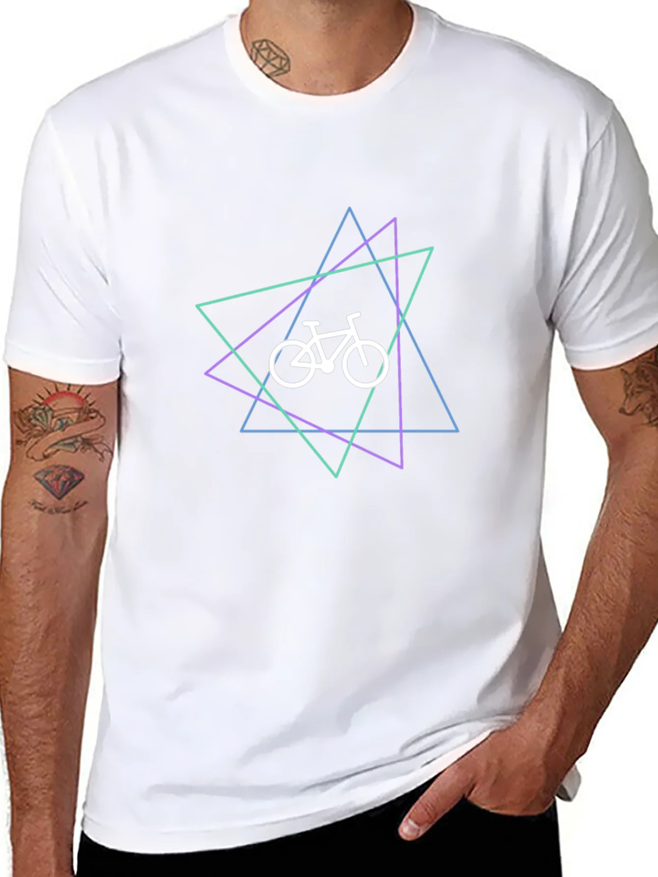 Geometric Bike Graphic T-Shirt