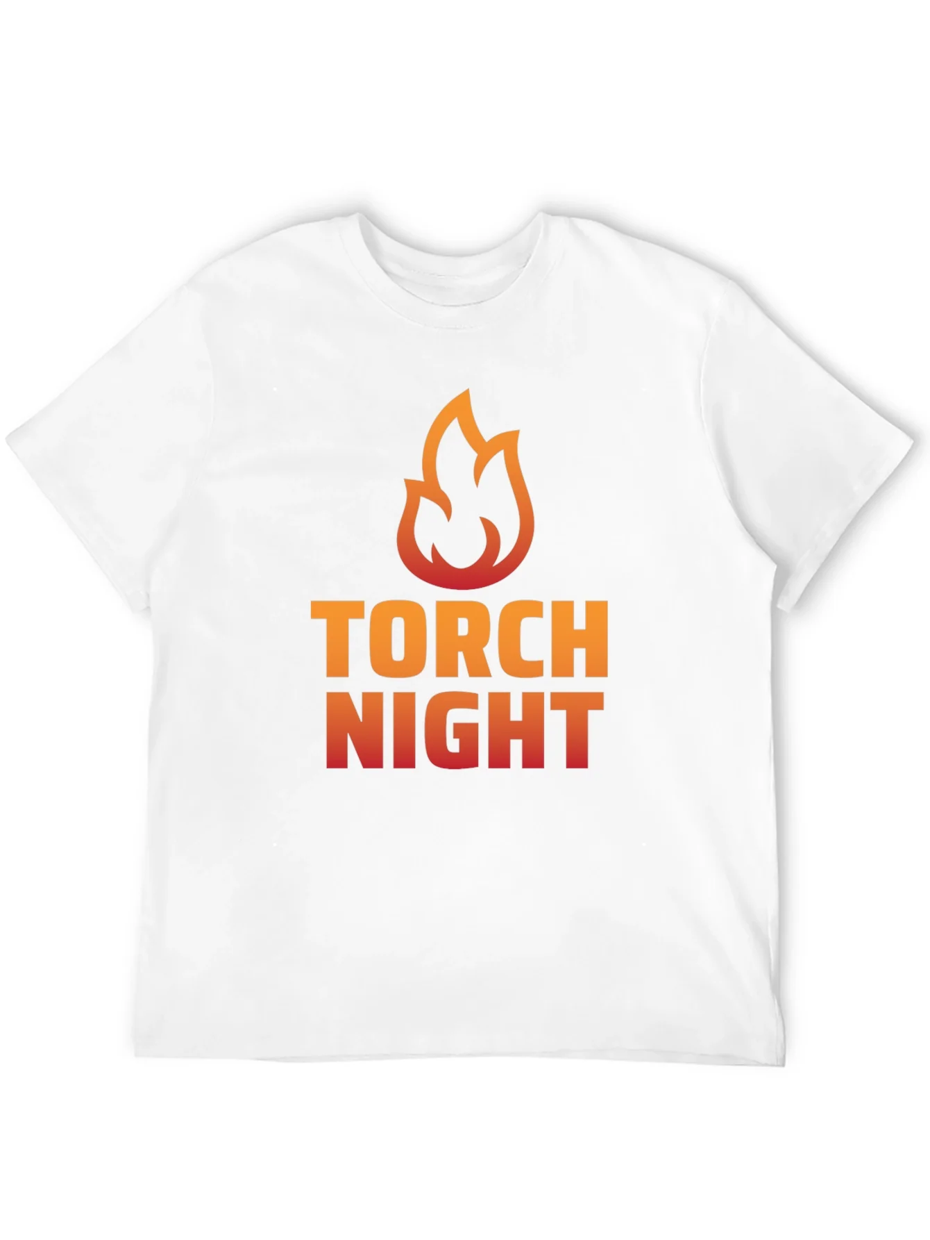 Torch Night Graphic Tee - Bold Flame Design