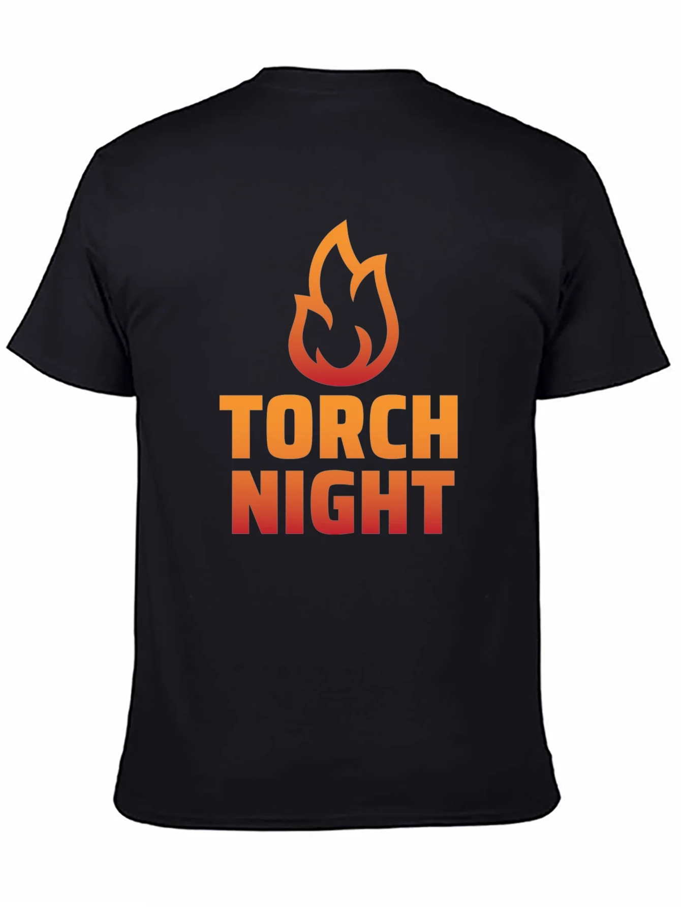 Torch Night Graphic Tee - Bold Flame Design