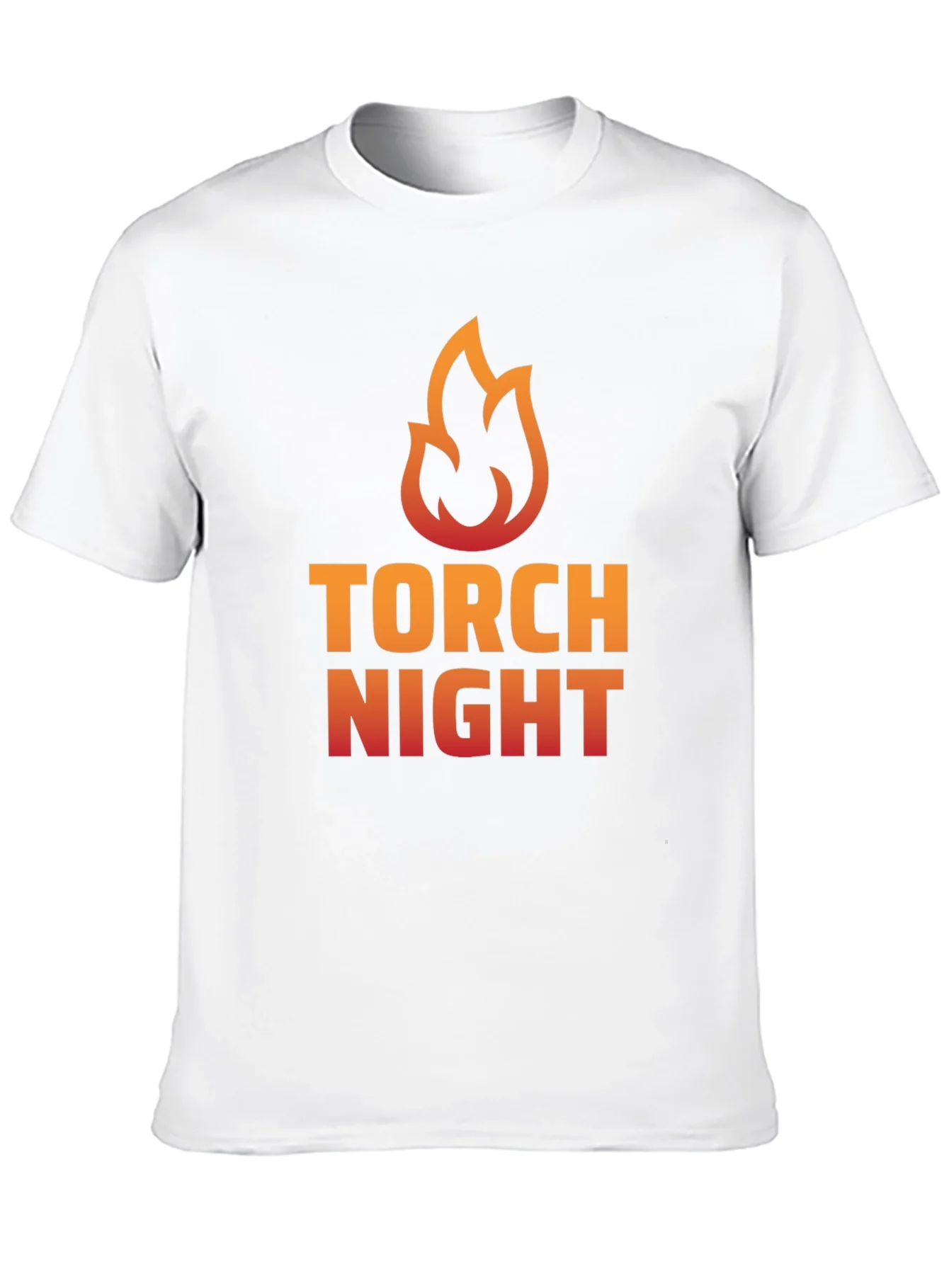 Torch Night Graphic Tee - Bold Flame Design