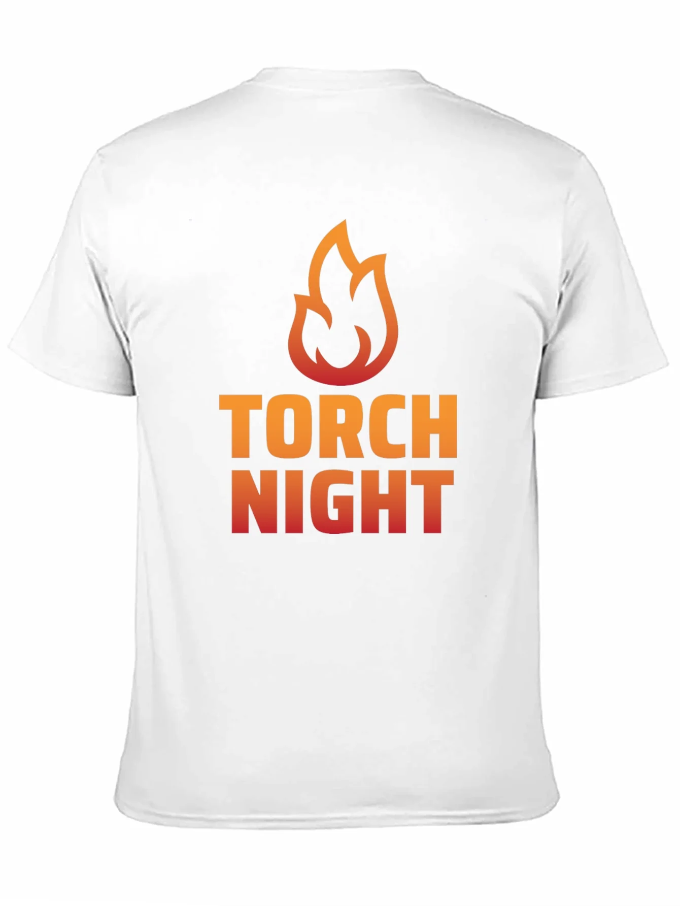 Torch Night Graphic Tee - Bold Flame Design