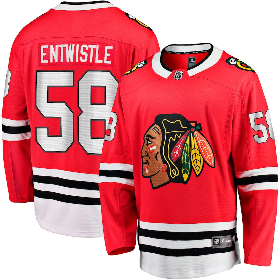 MacKenzie Entwistle Chicago Blackhawks   Home Breakaway  Jersey - Red