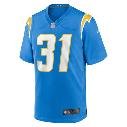 Nick Niemann Los Angeles Chargers Nike Game   Jersey - Powder Blue