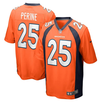 Samaje Perine Denver Broncos Nike Game   Jersey - Orange