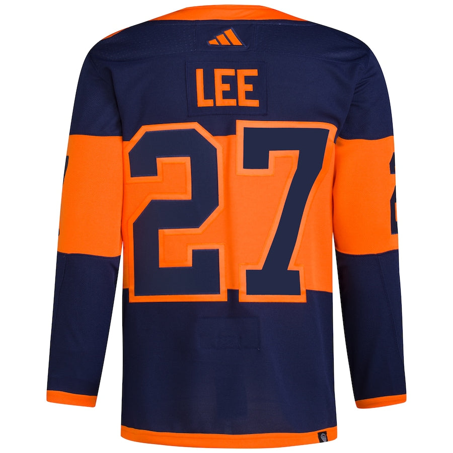 Anders Lee New York Islanders   2024 NHL Stadium Series Primegreen   Jersey  Navy