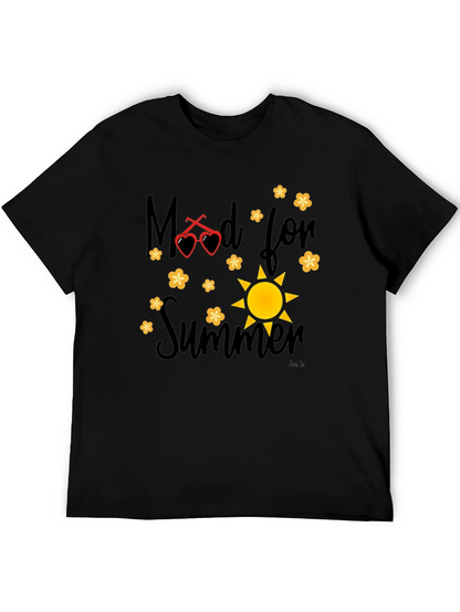 Mood for Summer Graphic Black T-Shirt