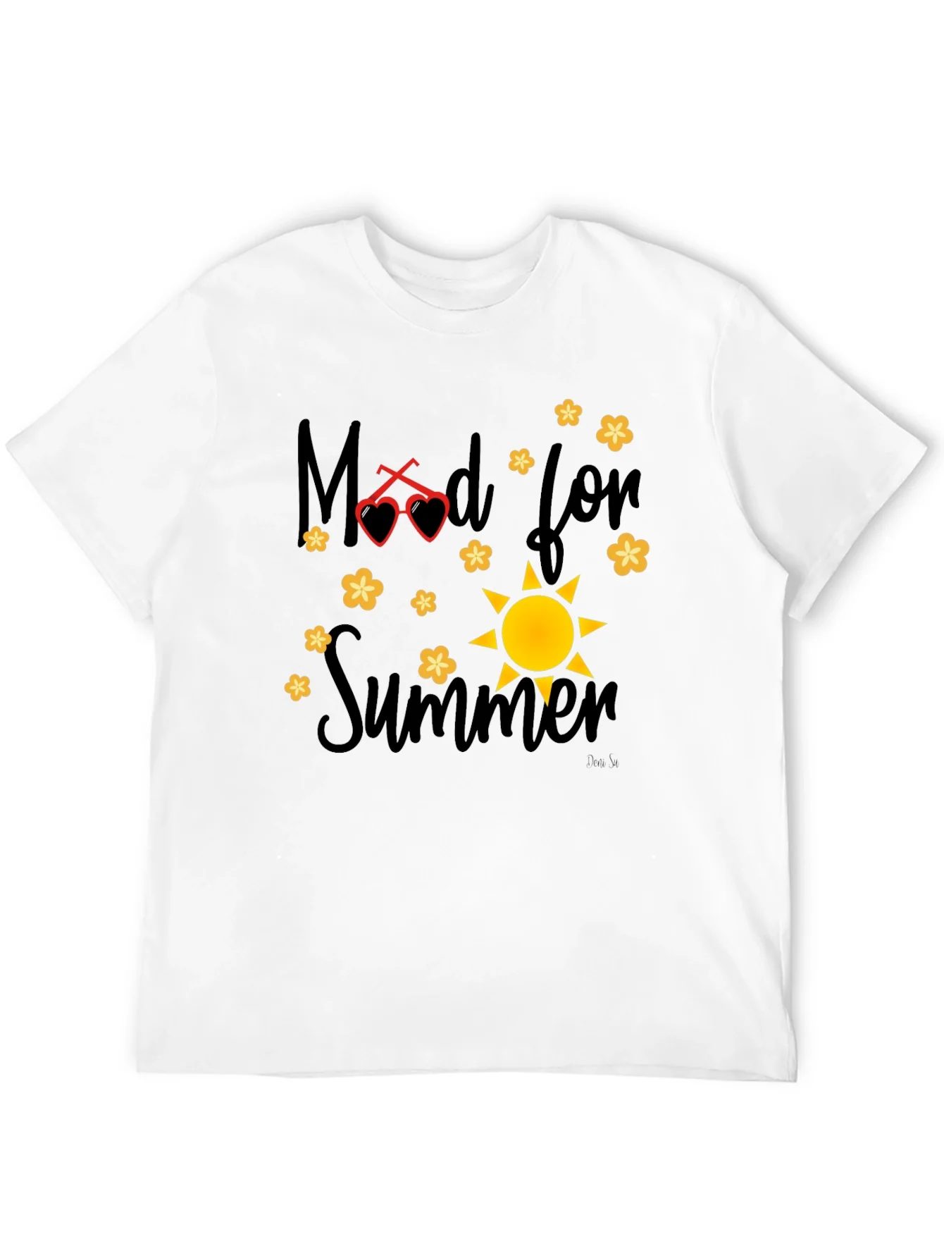Mood for Summer Graphic Black T-Shirt