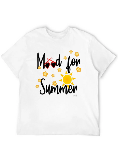 Mood for Summer Graphic Black T-Shirt