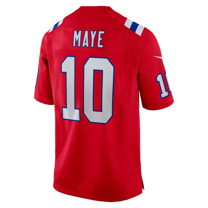 Drake Maye New England Patriots Nike    Game Jersey - Red