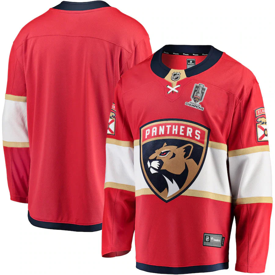 Florida Panthers   Home 2024 Stanley Cup Champions Breakaway Jersey  Red