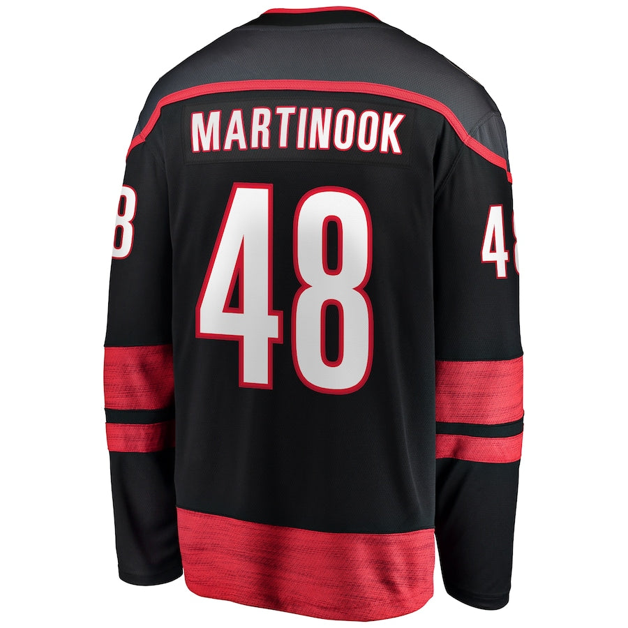 Jordan Martinook Carolina Hurricanes   Home Breakaway Jersey - Black