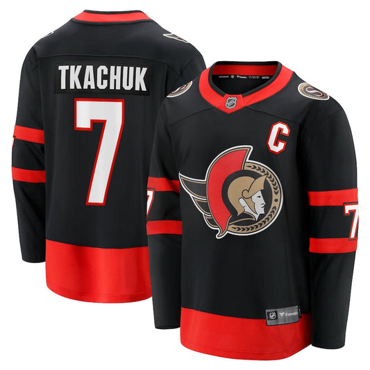Brady Tkachuk Ottawa Senators   Home Breakaway Jersey - Black