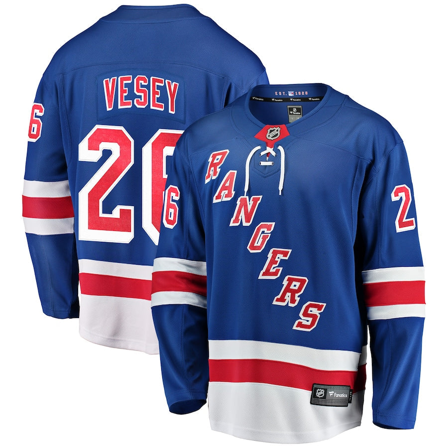 Jimmy Vesey New York Rangers   Home Breakaway  Jersey - Blue