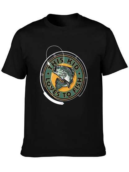 This Kid Loves to Fish Graphic T-Shirt